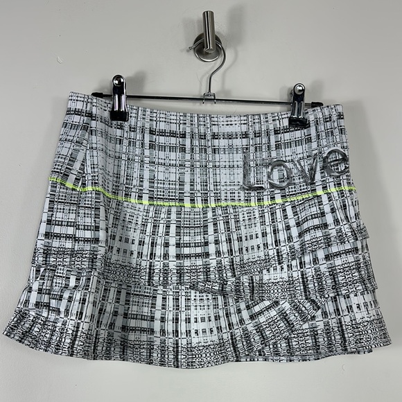 Lucky in Love Dresses & Skirts - Lucky In Love Black and Neon Green Plaid Tennis Pickleball Tennis Skirt Small